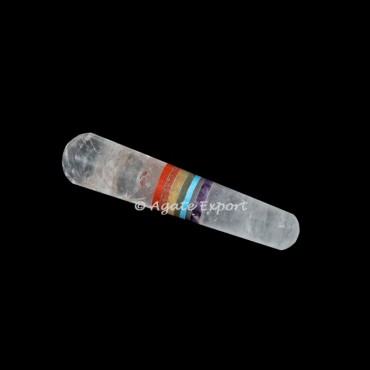 Crystal Quartz Smooth Chakra Massage Wands