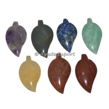 Seven Chakra Leaf Set