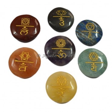 Unique Design Engraved 7 Chakra Set