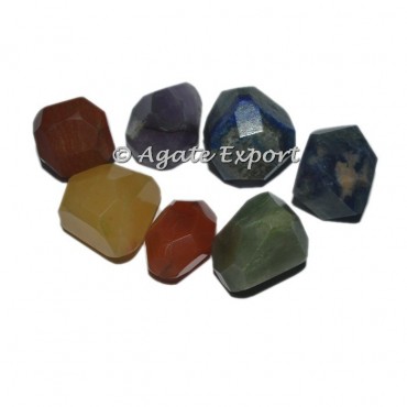 Faceted Tumbled Stone Chakra Set