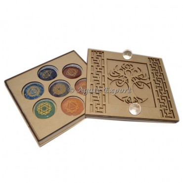 Chakra Set With Flower Of Life Gift Box