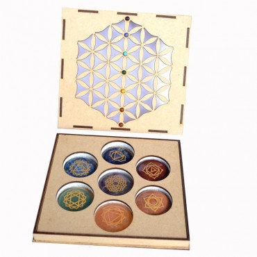 Flower Of Life Seven Chakra Transparent Gift Box