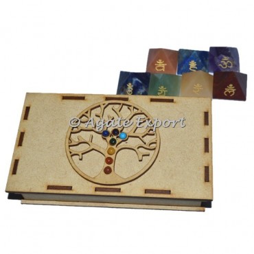 7 Chakra Sanskrit Pyramids Set