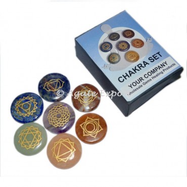 7 Chakra Engraved Set with Customs Packing