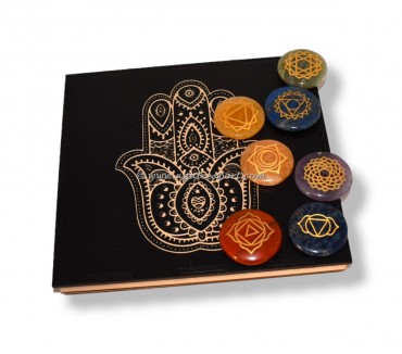 7 Chakra Engraved Set With Hamsa Box