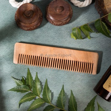 Wide Tooth Neem Wood Comb