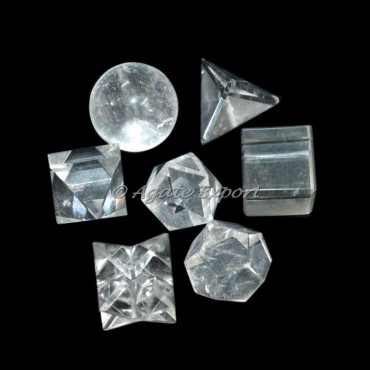Crystal Quartz Sacred Geometry Set With Square Gift Box
