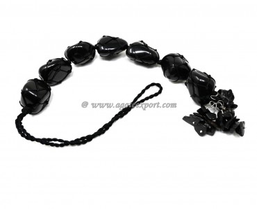 Black Agate Tumbled Stones for Car Hanging and Door Hanging