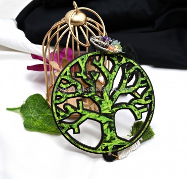 MDF Tree Of Life With 7 Chakra Tree Of Life Hanging For Home And Car Decor