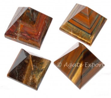 Tiger Eye Pyramids