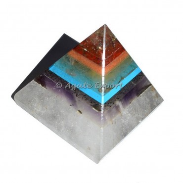 Chakra Bonded Pyramids with Crystal