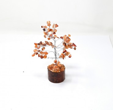 Carnelian Silver Wire 100 Chips Tree