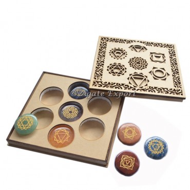 Emboosed Seven Chakra Symboled Chakra Set Gift Box